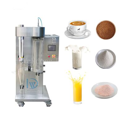 Máy sấy phun mini trong phòng thí nghiệm với kiểm soát nhiệt độ 30~300℃, công suất bay hơi 1kg/h và độ ồn thấp (<50db)