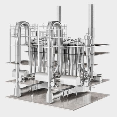 XSG Series Flash Vaporization Dryer Stainless Steel Spin Flash Dryer tiêu chuẩn cao cho Calcium Carbonate