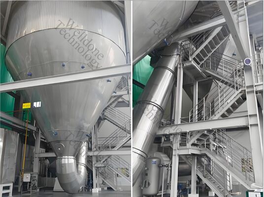 Cấp độ dược phẩm và Máy sấy phun quy mô lớn LPG được sản xuất theo yêu cầu Độ đồng đều cao