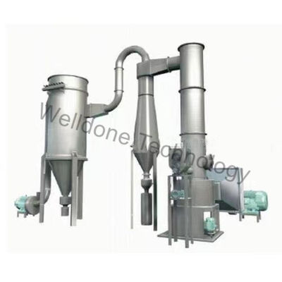 1300kg / H Vật liệu dạng hạt Sưởi ấm bằng khí Máy sấy chớp quay